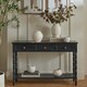 image 4 of Contour Collection 3 Drawer Console Table - Wood - L33 x W120 x H80 cm - Black