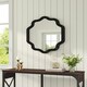 image 4 of Living and Home Contemporary Style Metal Decorative Wall Mounted Mirror - 80.5*60.5cm Black