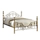 image 1 of Letchworth Vintage Victorian Style Antique Brass Metal Bed Frame (Double)