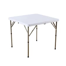 Square Folding Table Trestle Camping Party Picnic BBQ Garden Indoor Outdoor White