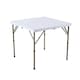 image 1 of Square Folding Table Trestle Camping Party Picnic BBQ Garden Indoor Outdoor White