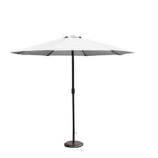 Direct Wicker Garden Classic Parasol Sun Umbrella Sun Shade Canopy with Hand Crank, Light Beige | Cream