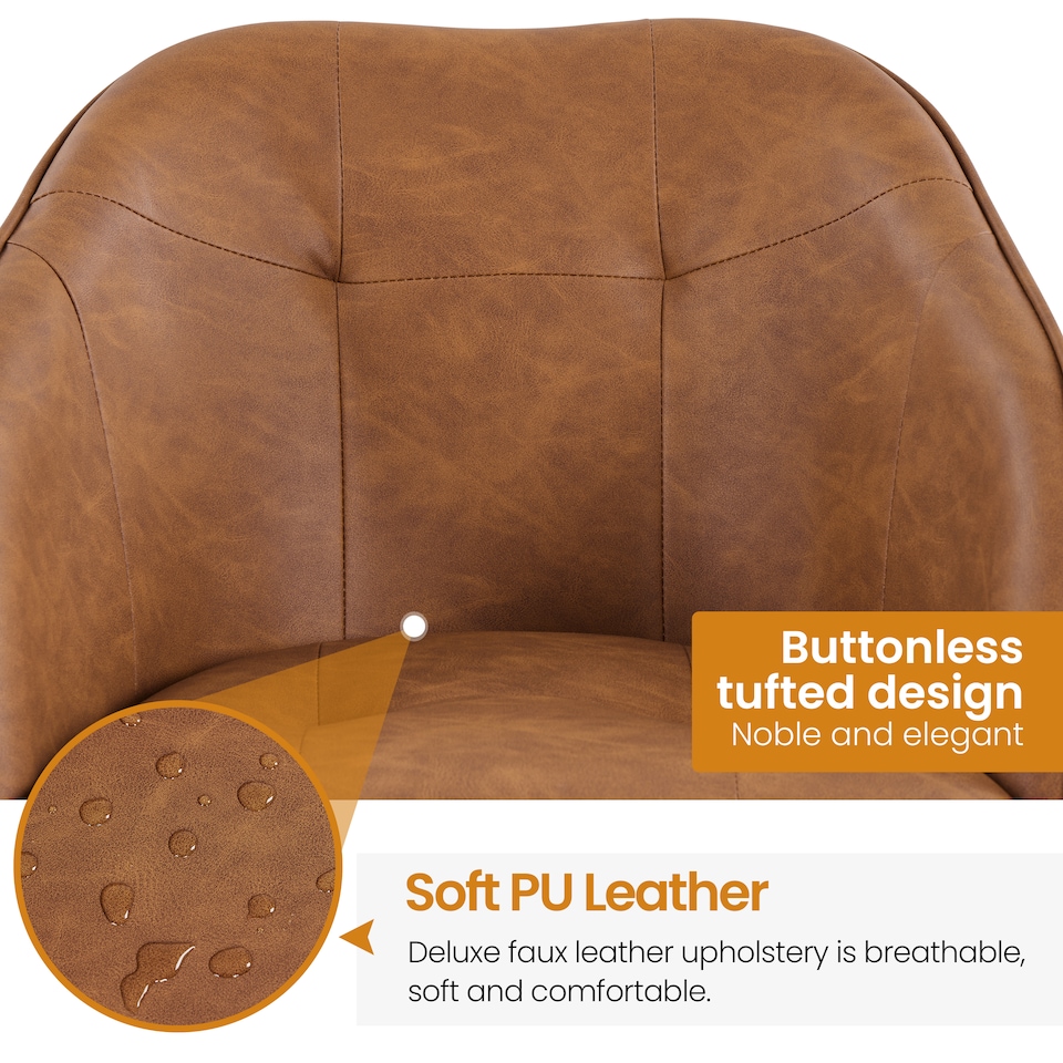 image 1 of Yaheetech Soft Height Adjustable 360° Swivel Computer Chair