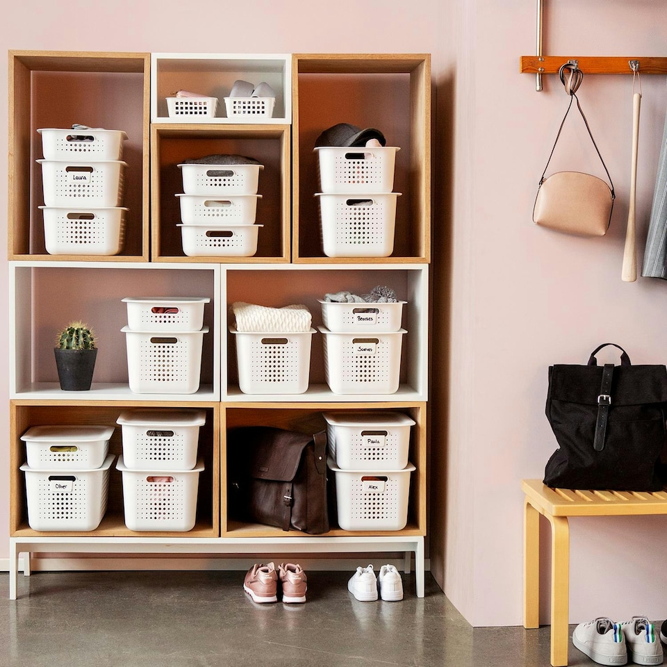 image 1 of SmartStore Lightweight & Durable Basket Recycled20 Storage Box 13L, White