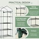 image 7 of Outsunny Portable 4-Tier Mini Greenhouse Plant Grow House Shed w/ Clear Cover