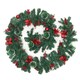 image 1 of Living and Home 2.8m LED Light Poinsettia Christmas Garland Decor - Blossom * snow