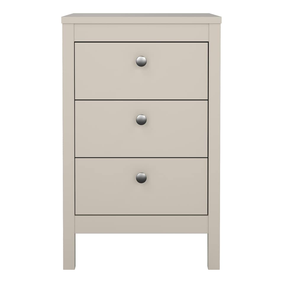 image 1 of Madrid Bedside Table 3 Drawers in Cashmere N/A