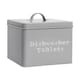 image 1 of Harbour Housewares Vintage Metal Dishwasher Tablets Canister - Grey | Grey | Grey | 1