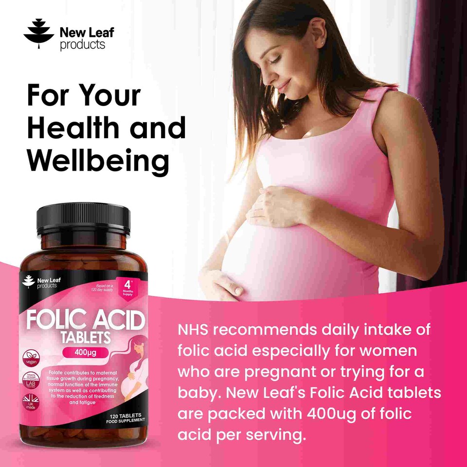 image 1 of Folic Acid 400mcg - High Strength Pregnancy Tablets