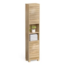 VonHaus Chester Tall Bathroom Cabinet in Oak Effect