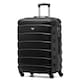 image 1 of Flight Knight 25" 4 Wheel ABS Hard Case Medium Suitcase 100+ Airlines Approved - easyJet, British Airways, Ryanair, Jet2, Emirates & Many More - Check-in | Black | Medium