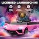 image 3 of AIYAPLAY Licensed Lamborghini Electric Cars for Kids, 12V Battery Powered Ride On Car with Remote Control, Suspension, MP3, Horn, for 3-6 Years Old | Pink