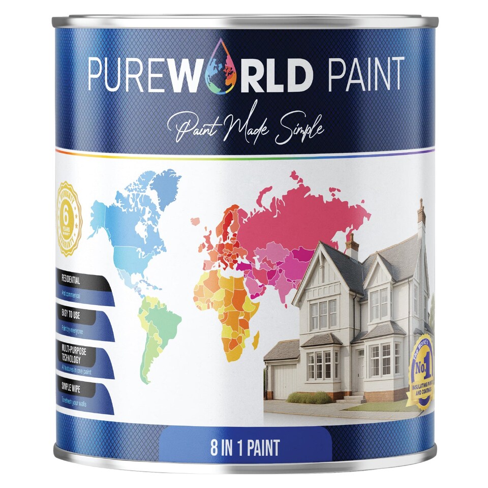 image 1 of PUREWORLD All-in-One Paint & Primer - Multi-Surface Interior & Exterior, Walls & Wood - Sage Green - 1L - Matt