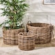 image 2 of Set of 3 Round Baskets with Handles N/A