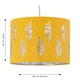 image 7 of Set of 2 Fern - Ochre Cut Out 25cm Pendant Lightshades | Yellow | Silver | Medium | 2