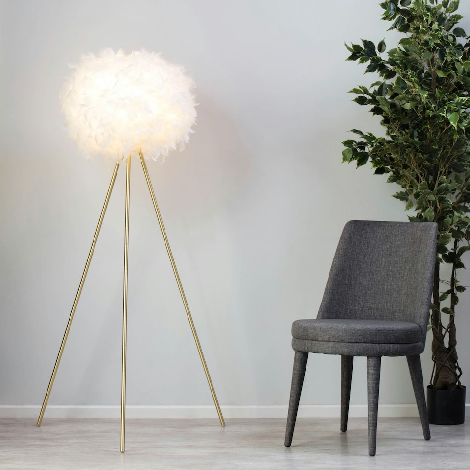 image 1 of BHS Plume Floor Lamp, Brass