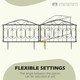 image 5 of Outsunny Decorative Garden Fencing 4PCs Metal Border Edging