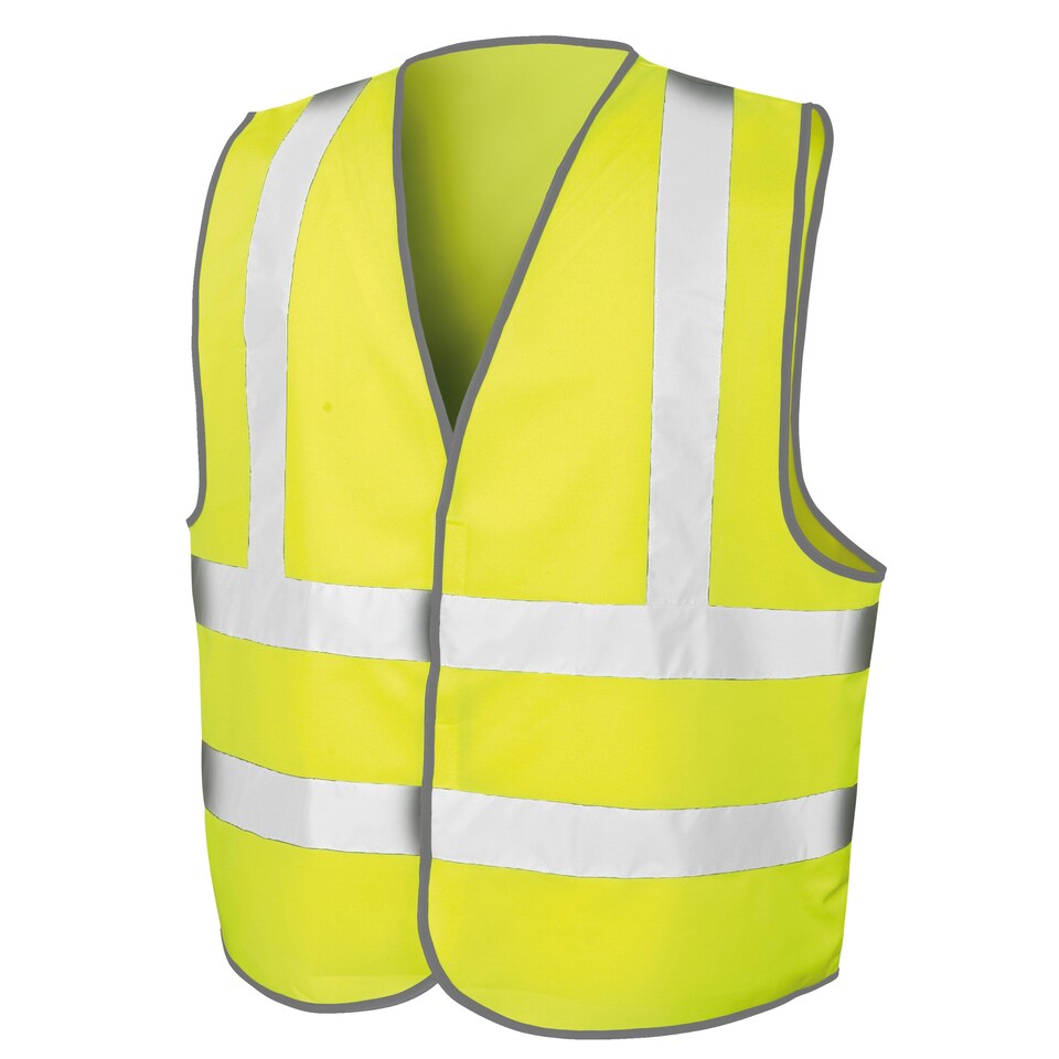 image 1 of Result Mens Core High-Visibility Safety Motorway Vest - Fluorescent Yellow - L/XL