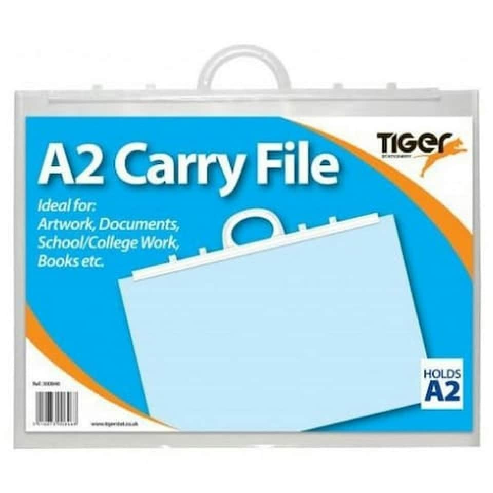 Tiger Stationery Handle A2 Carry File - Clear - One Size
