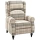 image 1 of HOMCOM Recliner Chair for Living Room Wingback Chair with Padded Armrest Khaki