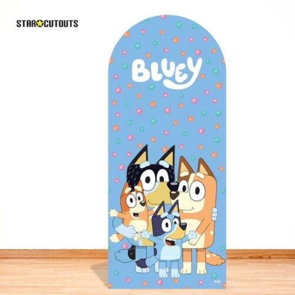 image 1 of Bluey Heeler Family Single Backdrop Cardboard Cutout 185cm