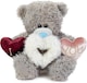 image 2 of Me to You Tatty Teddy Plush Bear Holding Three Embroidered Hearts Official Collection
