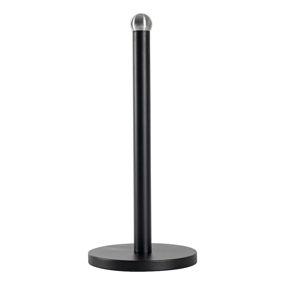 image 1 of Harbour Housewares Black Metal Kitchen Roll Holder Kitchen Storage Kitchen Towel Holder Kitchen Tissue Holder
