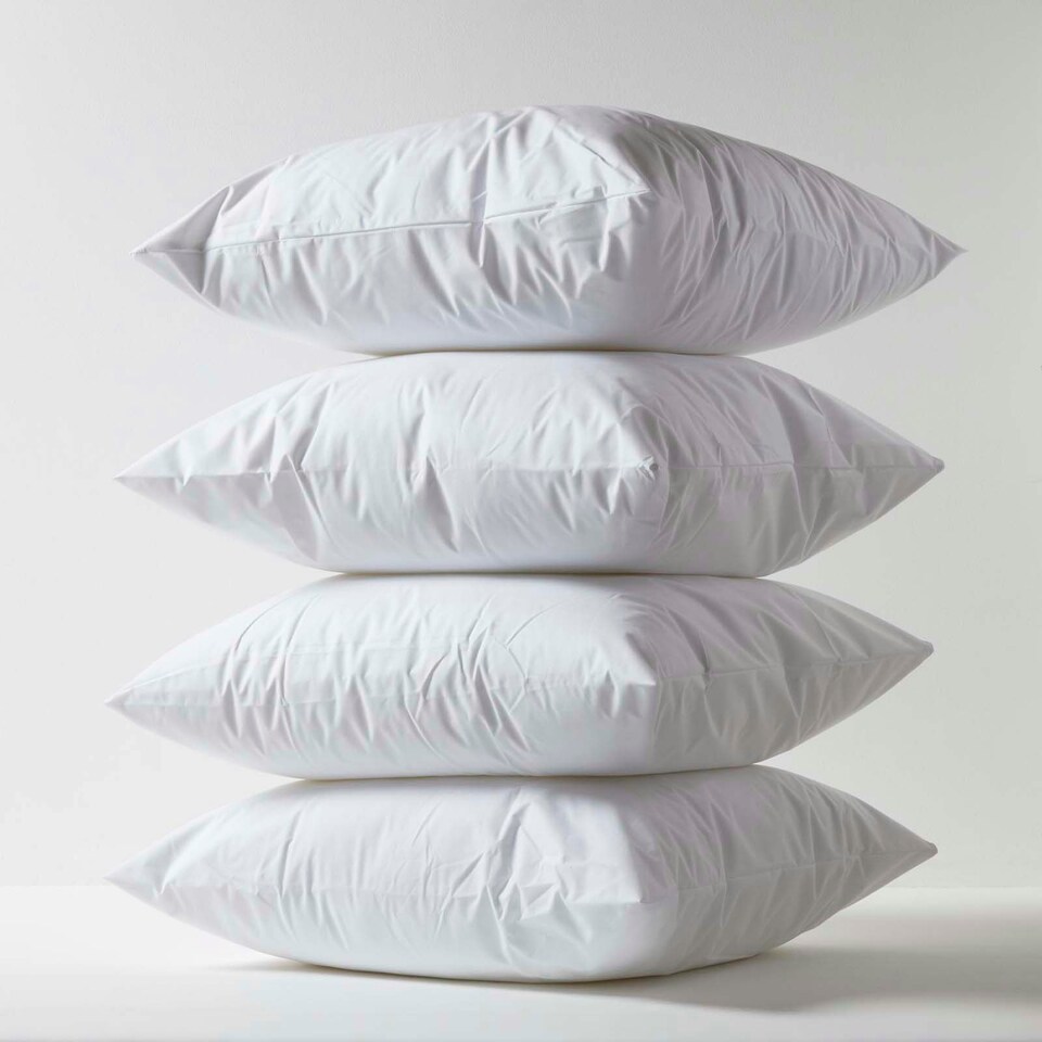 image 1 of Homescapes Waterproof Pillow Protectors - 80 x 80 cm - Pack of 4 White