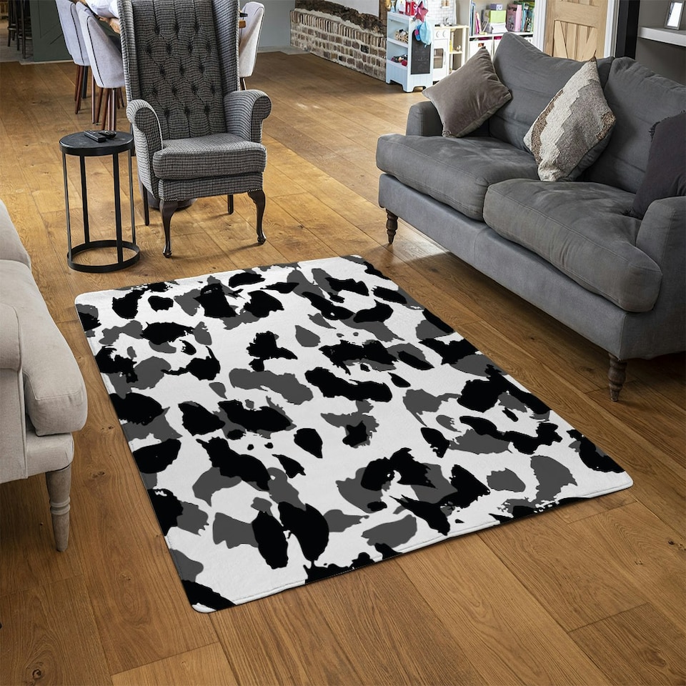 image 1 of Animal Print (Rug) Black | Large: 140x200cm