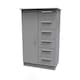 image 4 of Trent 5 Drawer 1 Door Childrens Wardrobe in Dusk Grey (Ready Assembled) | Grey | Dusk Grey