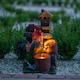 image 3 of Primrose Solar Rooster Pouring Pots Tiered Water Feature with Lights 57cm