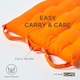 image 6 of Homescapes 4 x Seat Pads Luxury Cotton Indoor Outdoor Garden Dining Cushion | Orange | 40 x 40 cm | 4