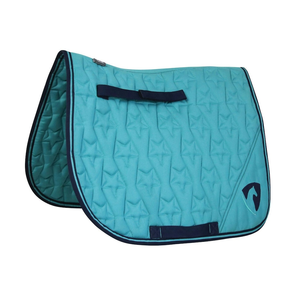 image 1 of Hy Belton Horse Saddlepad - Teal/Navy - Pony/Cob