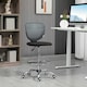 image 2 of Vinsetto Draughtsman Chair, Tall Office Chair with Lumbar Support, Grey