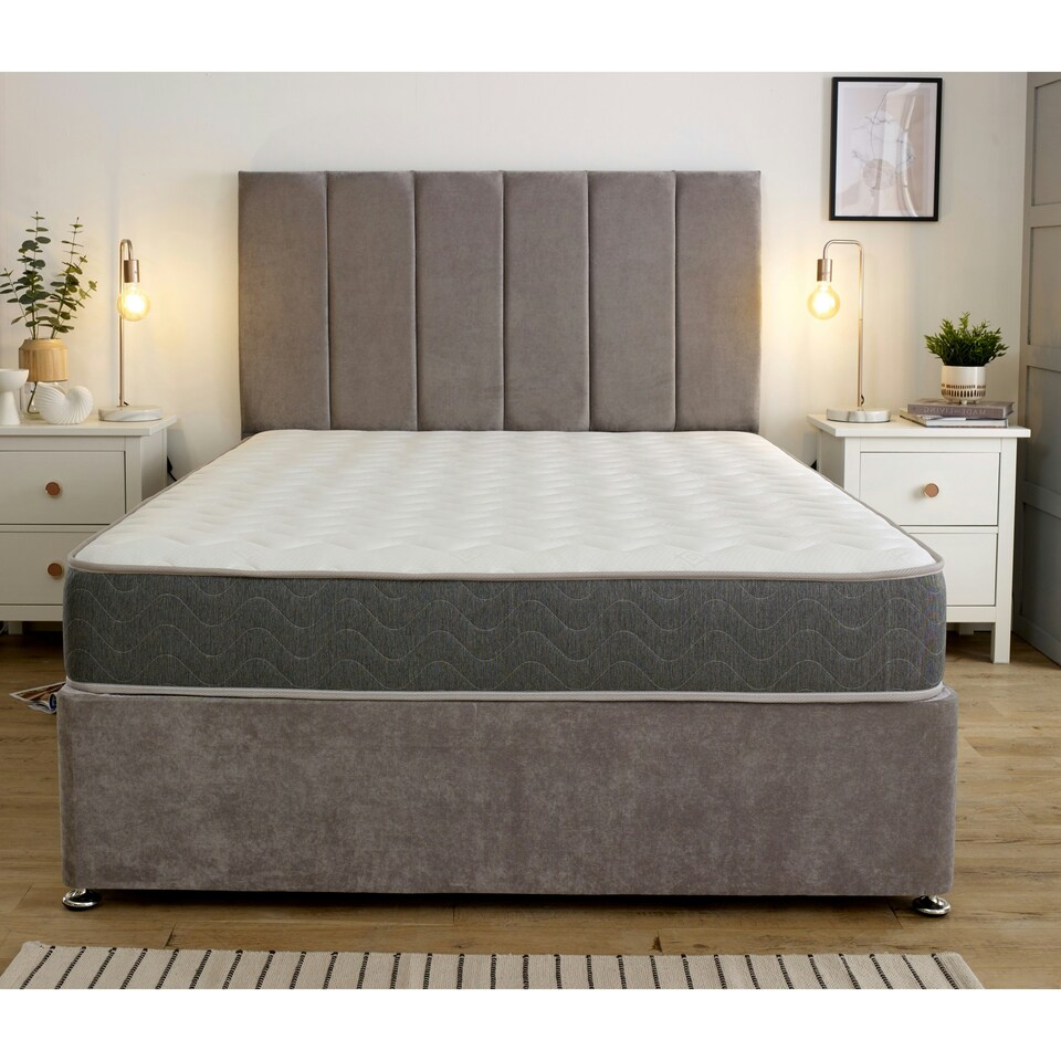 image 1 of WaveFlex Hybrid Mattress - 18cm Deep Breathable Cooltouch+ Sleep Surface Grey | Double