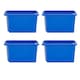 image 1 of Wham Stack & Store 4 x 30L Plastic Storage Boxes | Blue | 4