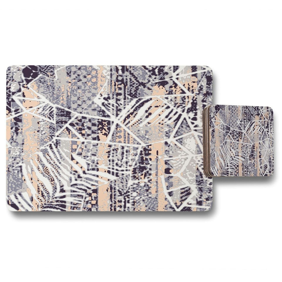 Grunged Print (Placemat & Coaster Set)