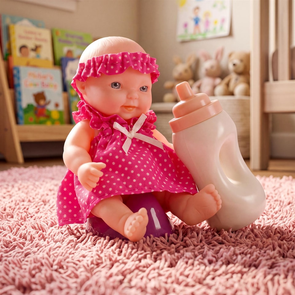 image 1 of BiBi Doll 8-Piece Mini 5" Baby Dolls Playset Toys with Accessories
