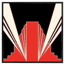 Art deco building (Picutre Frame) Black | XL