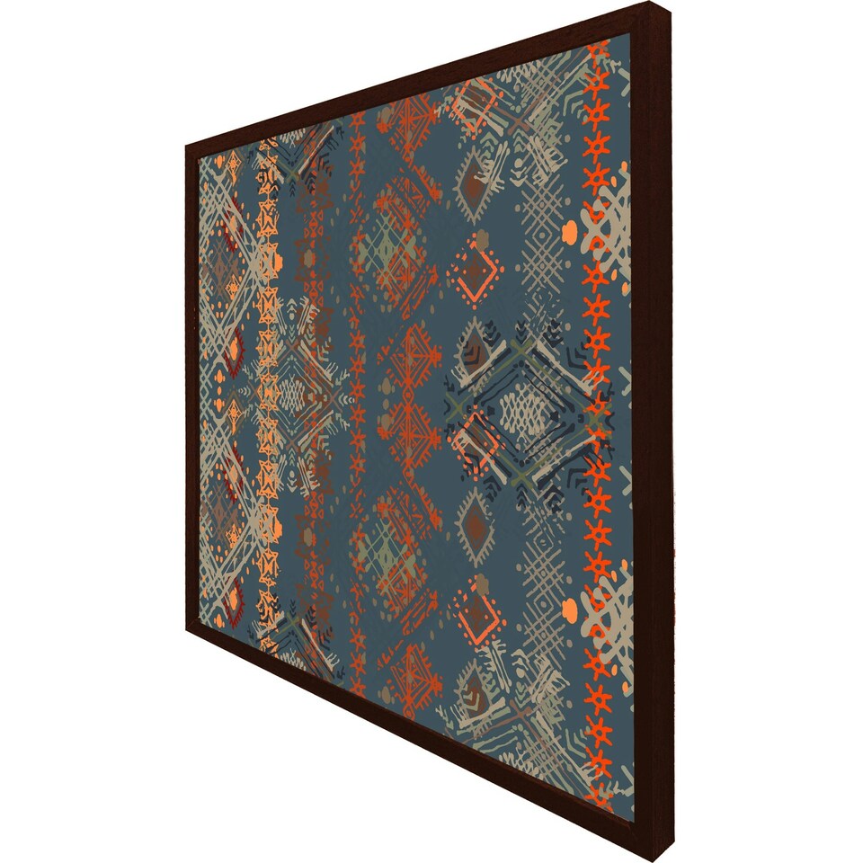 image 1 of Ethnic boho distressed pattern (Picutre Frame) Brown | Oak | L