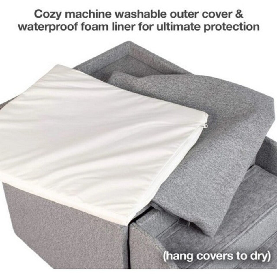 image 1 of PetFusion Ottoman and Stairs With Storage Tote