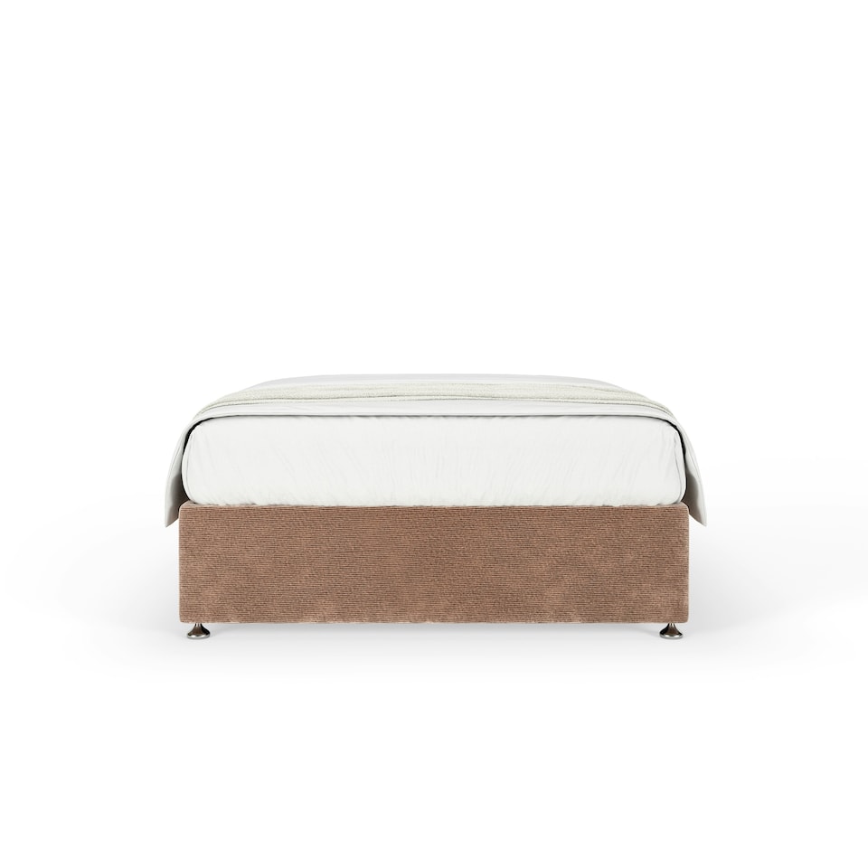 image 1 of Ortho Classic Orthopaedic Cream Naples Velvet 4 Drawer Divan Set And Valencia Headboard King Size