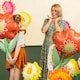 image 3 of Vibrant Flowers Tissue Paper Decorations - Pack of 3