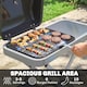 image 4 of Outsunny Foldable Gas BBQ Barbecue Grill with Side Table, 2.5 kW, Black | Black | Black | 109 x 55 x 89 cm