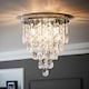 image 2 of ValueLights Lara Chrome Chandelier Acrylic Droplet Ceiling Light