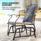 image 7 of Outsunny Glider Rocking Chair & Table Set 2 Single Seaters Rocker Garden Swing Chair Patio Furniture Bistro Set Grey