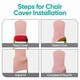 image 7 of Chair Cover Spandex Polyester Stretch Fabric Dining Slipcovers - 10pcs