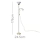 image 3 of ValueLights Mozz Antique Brass Mother & Child Floor Lamp & Bulbs Gold