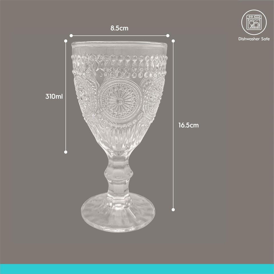 image 1 of Argon Tableware Amore Ribbed Wine Glasses - 310ml | Clear | Clear | 24