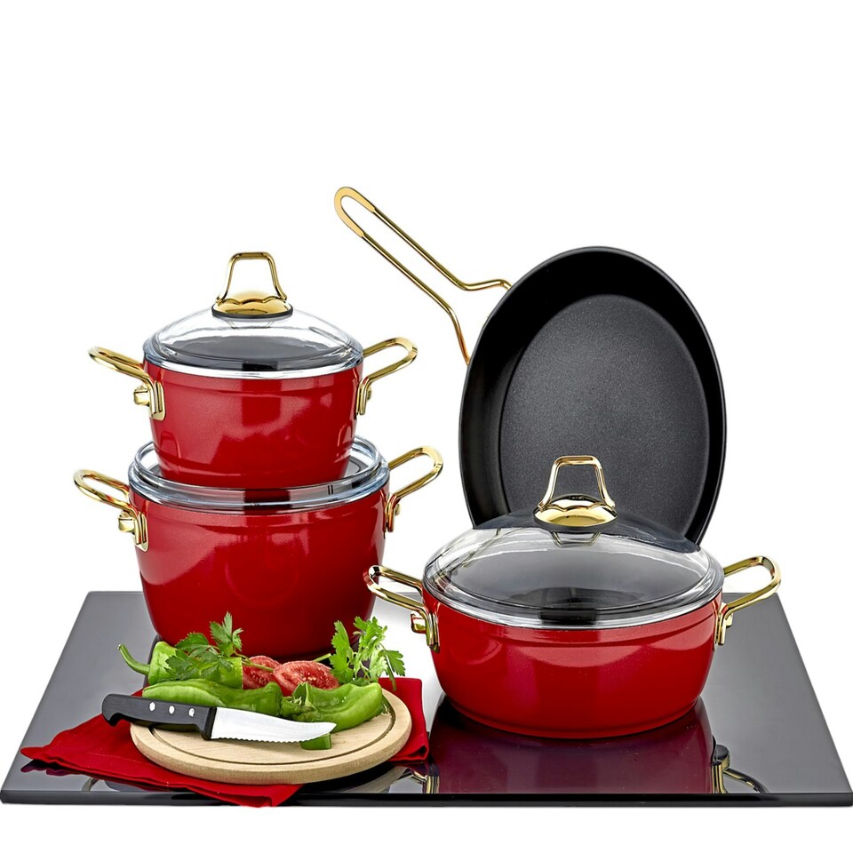 image 1 of Grande Collection 7-Piece Non-Stick Granite Cookware Set